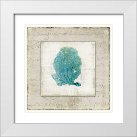 Chambray Coral II White Modern Wood Framed Art Print with Double Matting by Wilson, Aimee