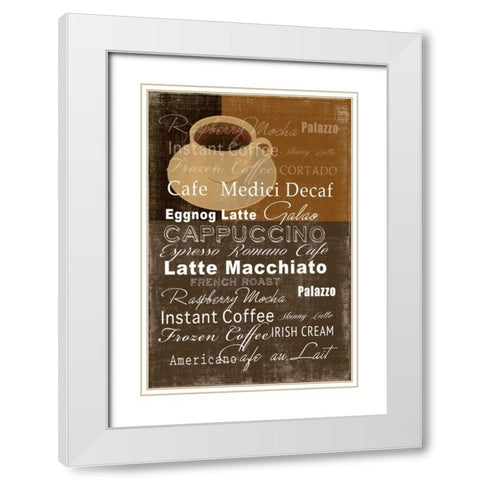 Cafe Collection - Mini White Modern Wood Framed Art Print with Double Matting by Wilson, Aimee