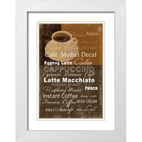 Cafe Collection - Mini White Modern Wood Framed Art Print with Double Matting by Wilson, Aimee