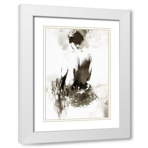 Ink Lady White Modern Wood Framed Art Print with Double Matting by Wilson, Aimee