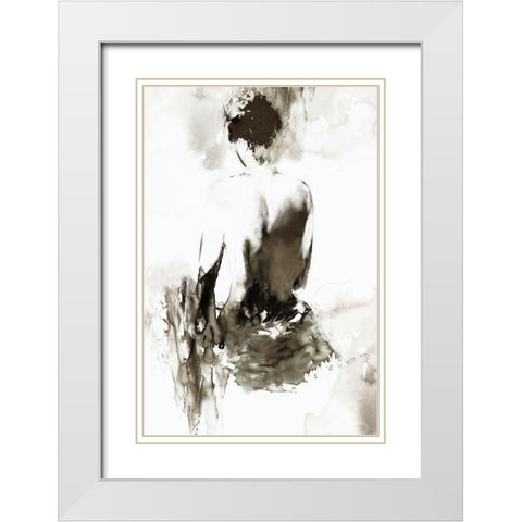 Ink Lady White Modern Wood Framed Art Print with Double Matting by Wilson, Aimee