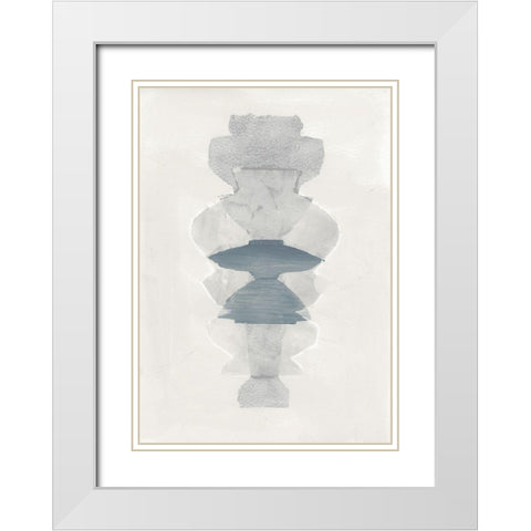 Amphora II White Modern Wood Framed Art Print with Double Matting by Cartissi