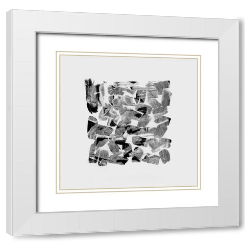 White Scrub I White Modern Wood Framed Art Print with Double Matting by Cartissi