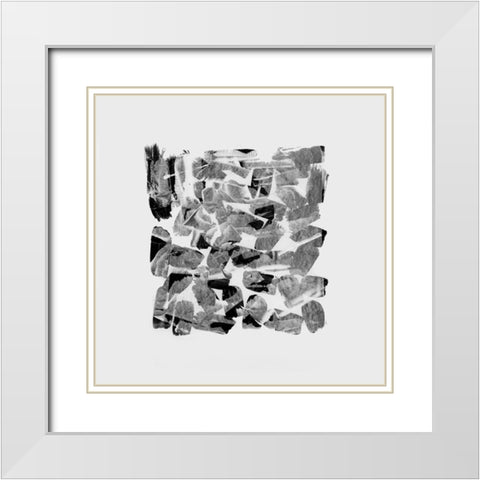 White Scrub I White Modern Wood Framed Art Print with Double Matting by Cartissi