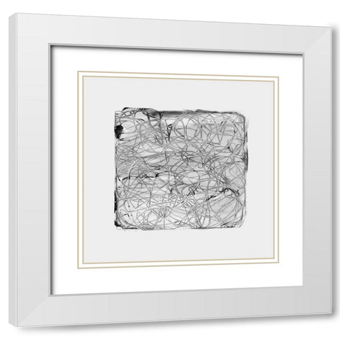 White Scrub II White Modern Wood Framed Art Print with Double Matting by Cartissi