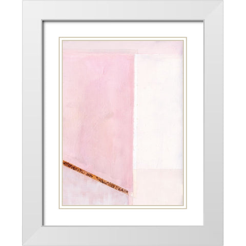 In Neutral III White Modern Wood Framed Art Print with Double Matting by Cartissi