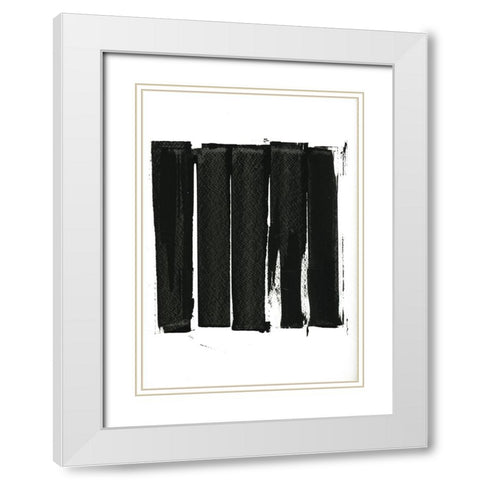 Black Bars II  White Modern Wood Framed Art Print with Double Matting by Cartissi