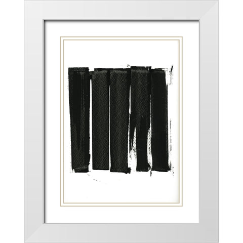 Black Bars II  White Modern Wood Framed Art Print with Double Matting by Cartissi
