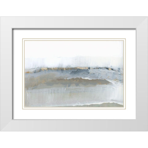Icy Snow II White Modern Wood Framed Art Print with Double Matting by Cartissi