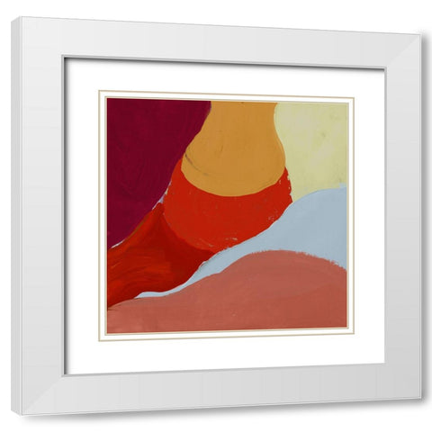 Red Clouds II  White Modern Wood Framed Art Print with Double Matting by Cartissi