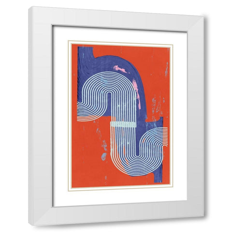 On the Wave III White Modern Wood Framed Art Print with Double Matting by Cartissi
