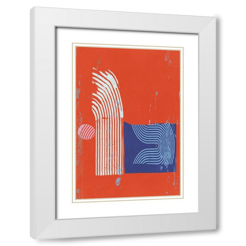 On the Wave III White Modern Wood Framed Art Print with Double Matting by Cartissi