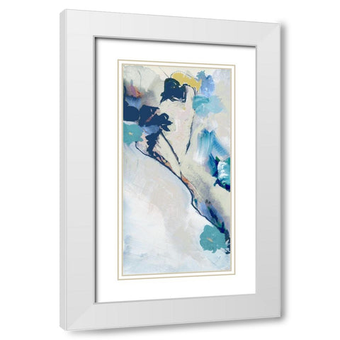 Japanese Blossom I White Modern Wood Framed Art Print with Double Matting by Cartissi