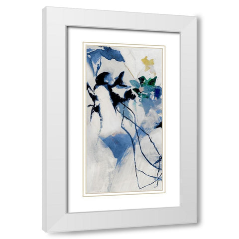 Japanese Blossom II White Modern Wood Framed Art Print with Double Matting by Cartissi