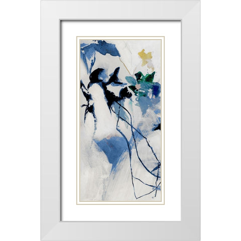 Japanese Blossom II White Modern Wood Framed Art Print with Double Matting by Cartissi