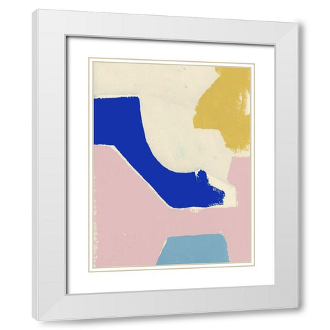 Playful VII White Modern Wood Framed Art Print with Double Matting by Cartissi