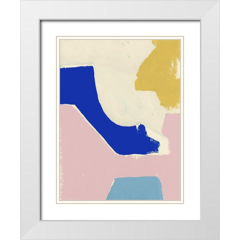 Playful VII White Modern Wood Framed Art Print with Double Matting by Cartissi