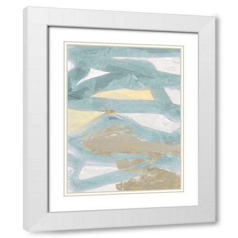 Pale Light II White Modern Wood Framed Art Print with Double Matting by Cartissi