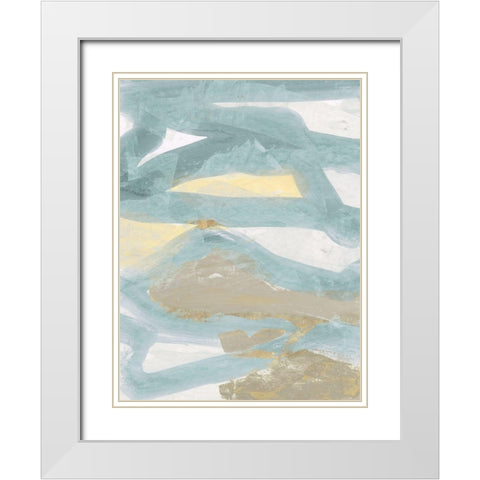 Pale Light II White Modern Wood Framed Art Print with Double Matting by Cartissi