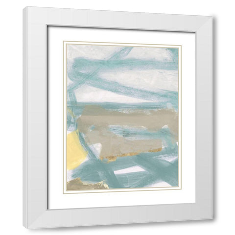 Pale Light III White Modern Wood Framed Art Print with Double Matting by Cartissi