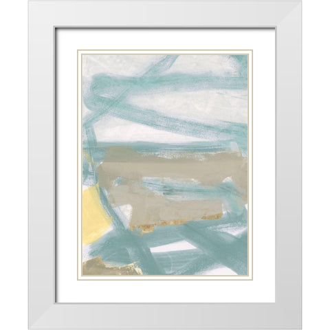 Pale Light III White Modern Wood Framed Art Print with Double Matting by Cartissi