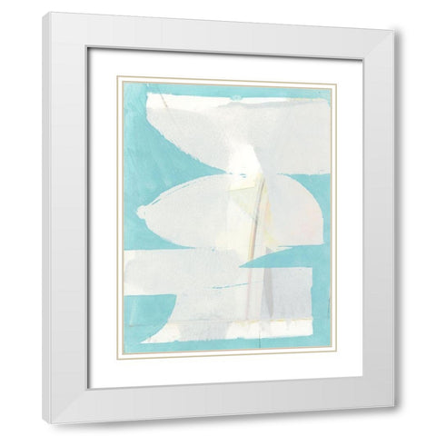 Carve I  White Modern Wood Framed Art Print with Double Matting by Cartissi