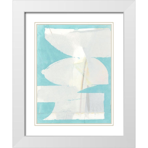 Carve I  White Modern Wood Framed Art Print with Double Matting by Cartissi