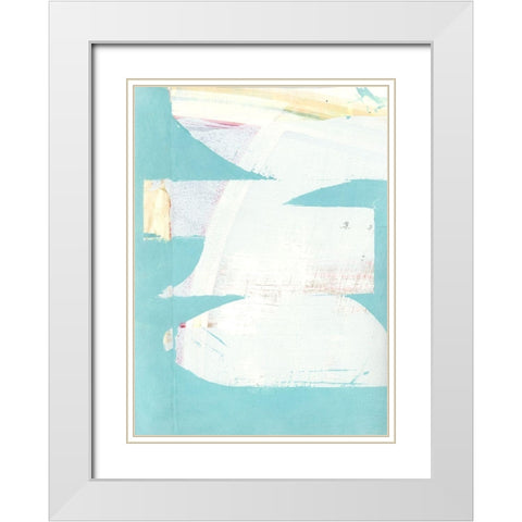 Carve II  White Modern Wood Framed Art Print with Double Matting by Cartissi
