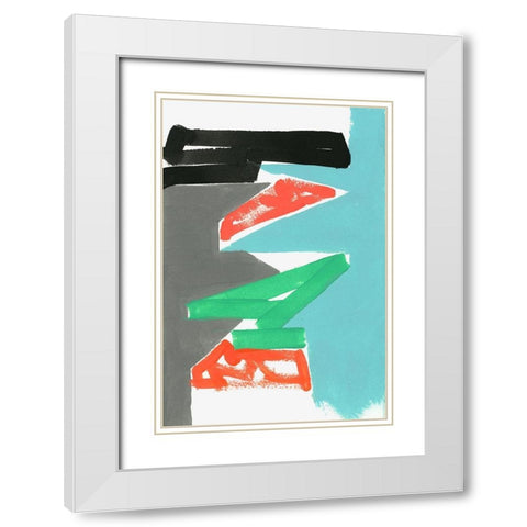 Stepti the Sea II White Modern Wood Framed Art Print with Double Matting by Cartissi