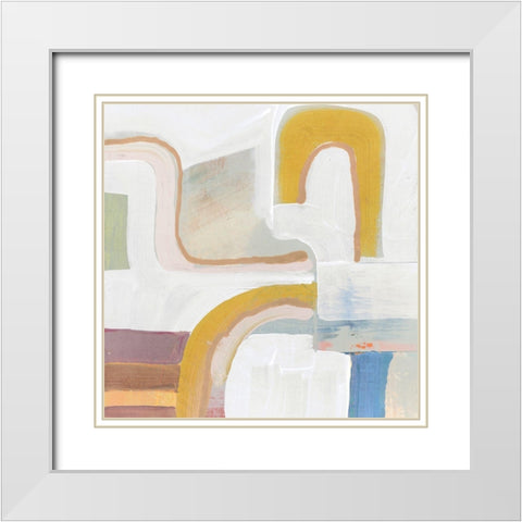 Together Again I White Modern Wood Framed Art Print with Double Matting by Cartissi