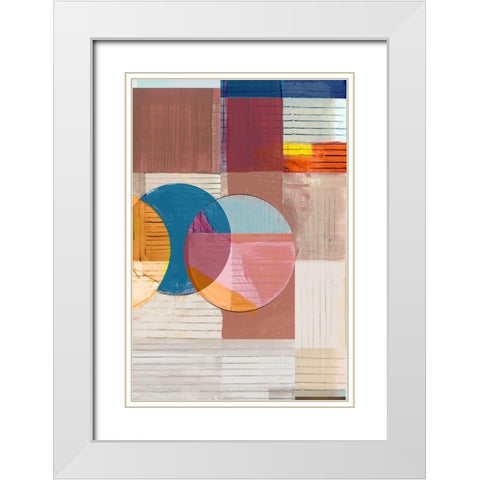 Candy Love II White Modern Wood Framed Art Print with Double Matting by Cartissi
