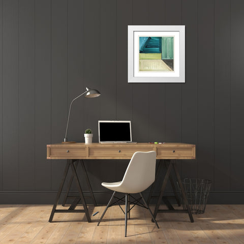 In the Suburbs II White Modern Wood Framed Art Print with Double Matting by Cartissi