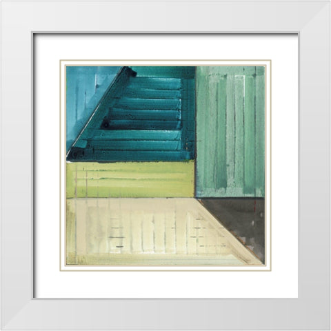 In the Suburbs II White Modern Wood Framed Art Print with Double Matting by Cartissi