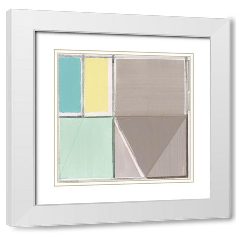 Field Plains I  White Modern Wood Framed Art Print with Double Matting by Cartissi