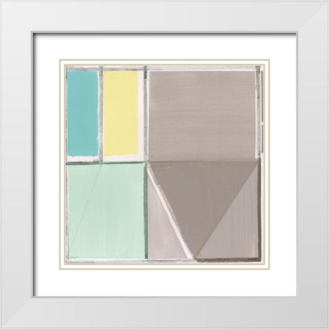 Field Plains I  White Modern Wood Framed Art Print with Double Matting by Cartissi