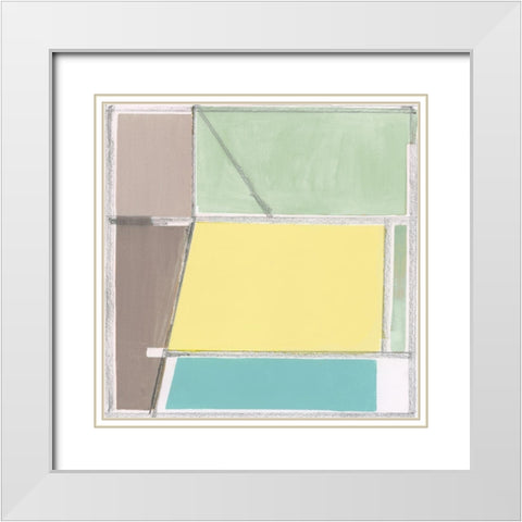 Field Plains II  White Modern Wood Framed Art Print with Double Matting by Cartissi