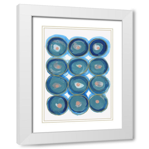 Forever and Always I  White Modern Wood Framed Art Print with Double Matting by Cartissi