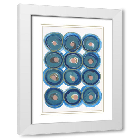 Forever and Always II  White Modern Wood Framed Art Print with Double Matting by Cartissi