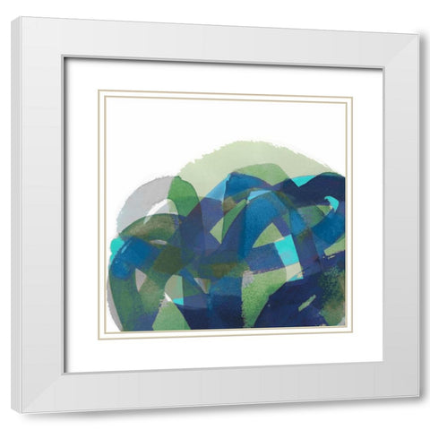 A Bundle of Blue I White Modern Wood Framed Art Print with Double Matting by Cartissi
