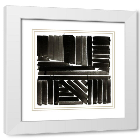 Shape of Song II  White Modern Wood Framed Art Print with Double Matting by Cartissi