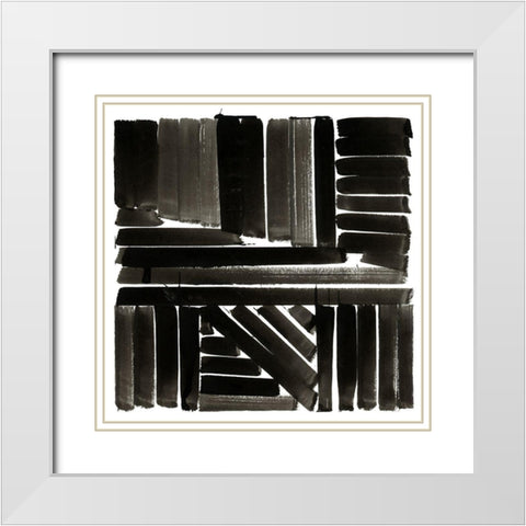 Shape of Song II  White Modern Wood Framed Art Print with Double Matting by Cartissi