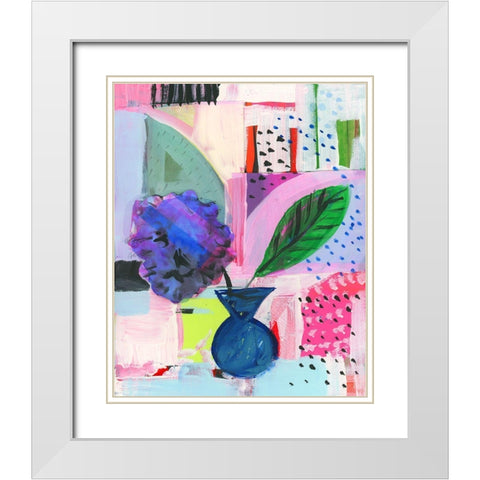 Vivid Moment I White Modern Wood Framed Art Print with Double Matting by Cartissi