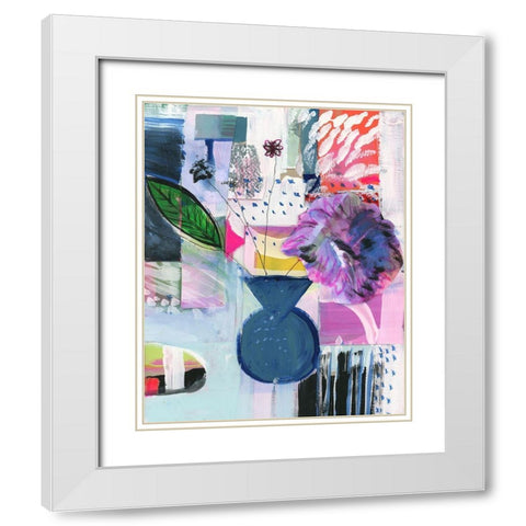 Vivid Moment II White Modern Wood Framed Art Print with Double Matting by Cartissi