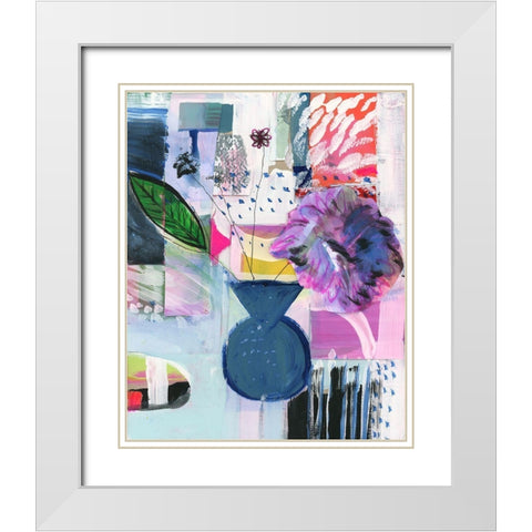 Vivid Moment II White Modern Wood Framed Art Print with Double Matting by Cartissi