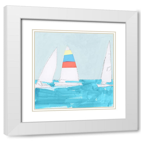 Heat Sail  White Modern Wood Framed Art Print with Double Matting by Cartissi