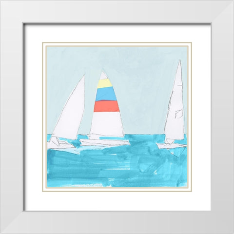 Heat Sail  White Modern Wood Framed Art Print with Double Matting by Cartissi