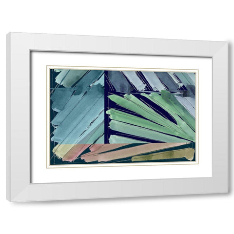 Botanical Green III White Modern Wood Framed Art Print with Double Matting by Cartissi