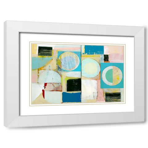 City Grid I  White Modern Wood Framed Art Print with Double Matting by Cartissi
