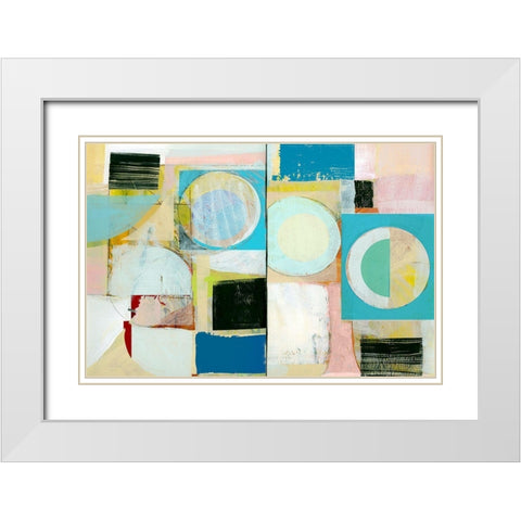 City Grid I  White Modern Wood Framed Art Print with Double Matting by Cartissi
