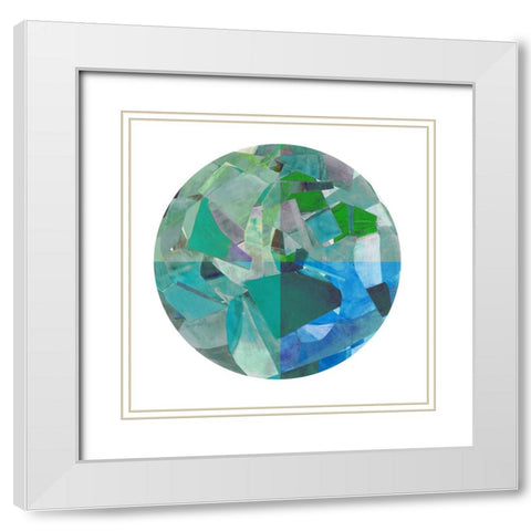 New Millennium I White Modern Wood Framed Art Print with Double Matting by Cartissi